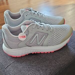 New Balance Gray and Pink/Coral Athletic Shoes